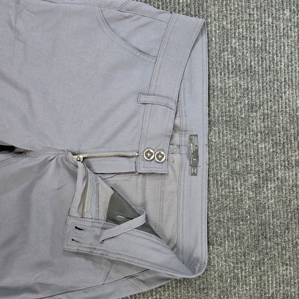 Prana Halle Hiking Pants Womens 4 Gray Roll-Up Articulated Knee Stretch Trail - Picture 15 of 15